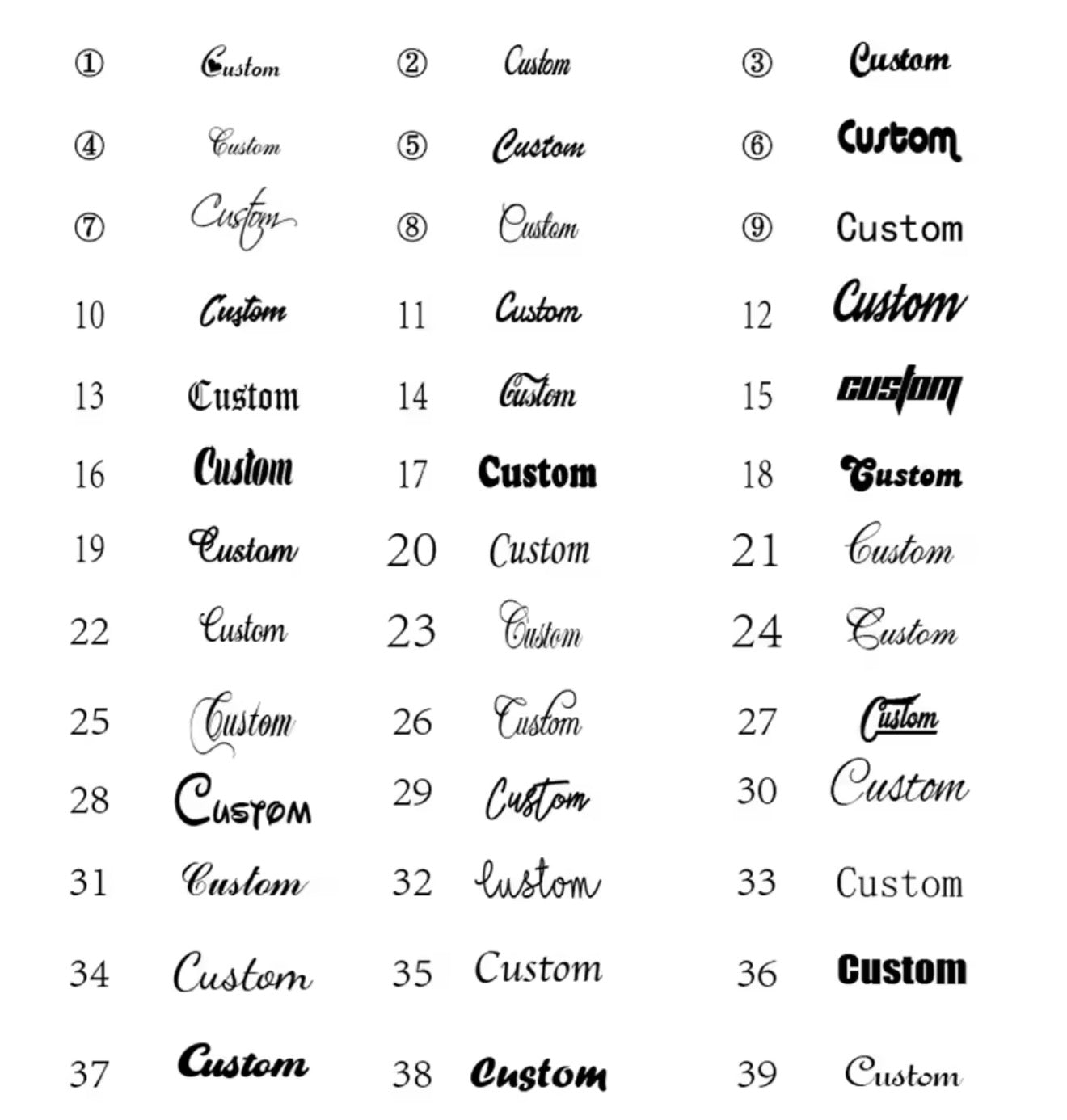 Midnight script nameplates